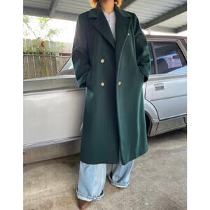 🔥Vintage Forecaster Of Boston USA Pure Wool Double Breasted Minimalist Overcoat